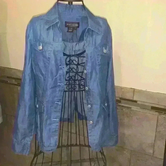 Live a Little Jackets & Blazers - Live a little denim woman’s button up jacket